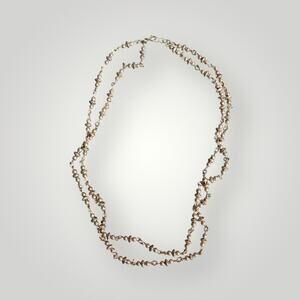 Sterling Silver 925 Beaded Chain Necklace 21” 29.5g Vintage